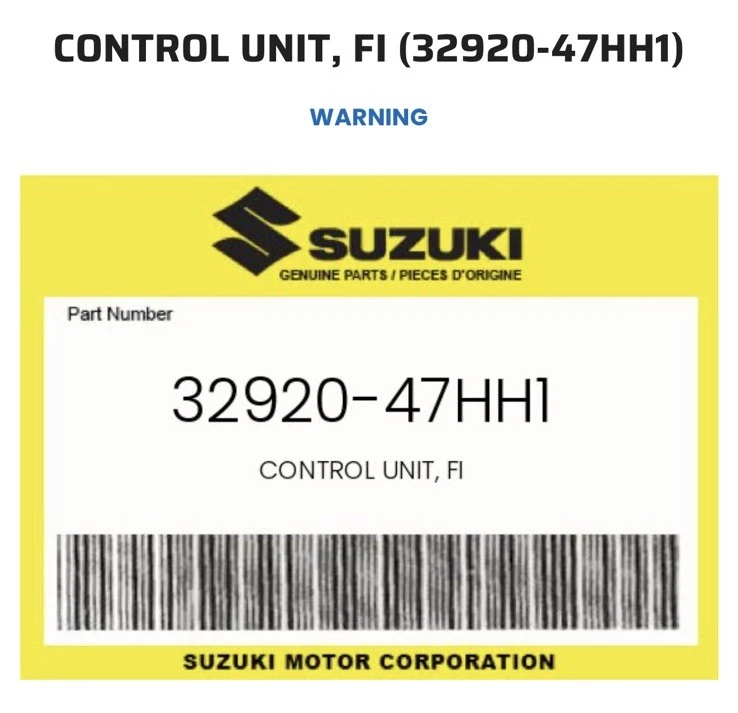Unidad de controlador de computadora Suzuki GSXR1000 ECU 2013-2016 ECM CDI 32920-47HH1 Foto 2 de 4