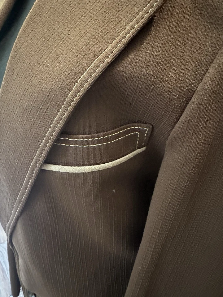 Vtg Montgomery Ward & Company Men’s Suit Size 42 Brown 36” Pant 090103 - Image 4 of 4