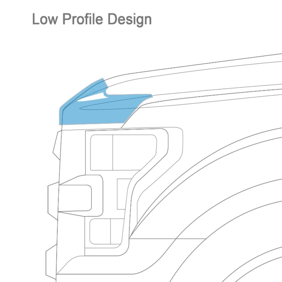 AVS Aeroskin Dark Smoke Low Profile Acrylic Bug Shield for Ford Transit Connect Foto 4 de 4