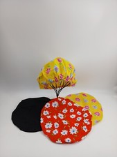  Lot Of 4 Surgical Hats Circle Head Covers Hospitality Chefs NOS 