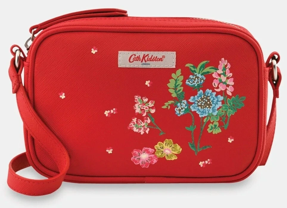 Cath Kidston Placement Lozenge Bag Twilight Garden Tomato Red