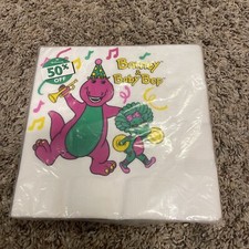Vintage Party Napkins 1992 Barney & Baby Bop ...