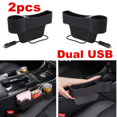 Multifunction Car Seat Crevice Box Storage Organizer Gap Pocket Stowing 4 USB Multifunction Car Seat Crevice Box Storage Organizer Gap Pocket Stowing 4 USB