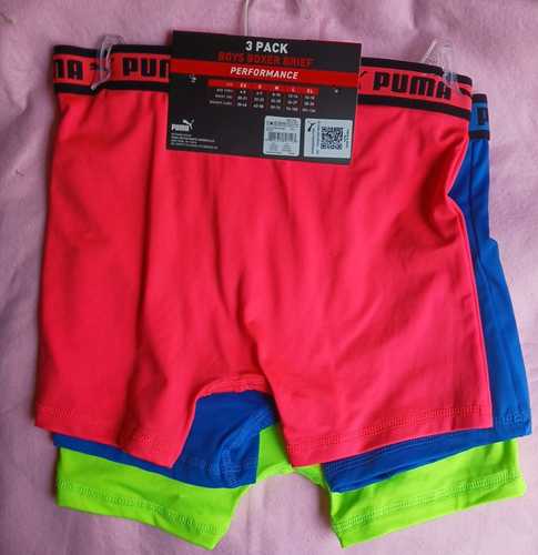 Puma Boy's Boxer Briefs Underwear 3-Pack, Performance Size Large ( 12-14 ) NWT - Picture 2 of 3