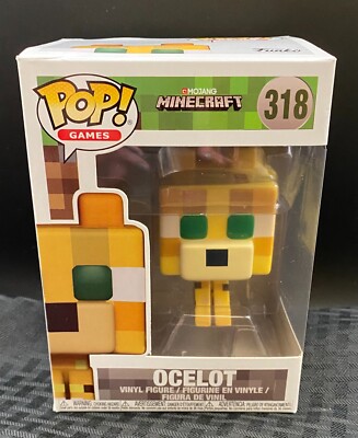 Funko Pop Games #318 Minecraft Ocelot Cat 2018 NEW MIB (KB#26)