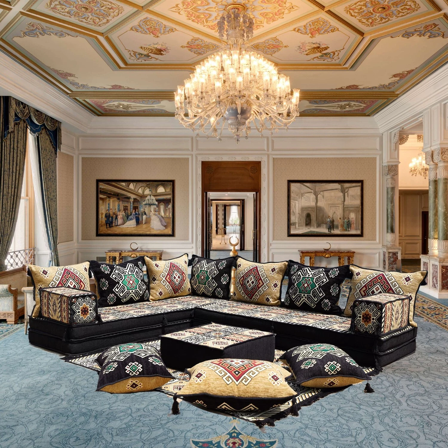 Arabic Corner Majlis, Oriental Sofa, Oriental Seating Area