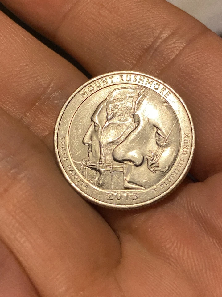 2013 p Mount Rushmore “Snot nose” Nose Candy Quarter - Image 4 of 4