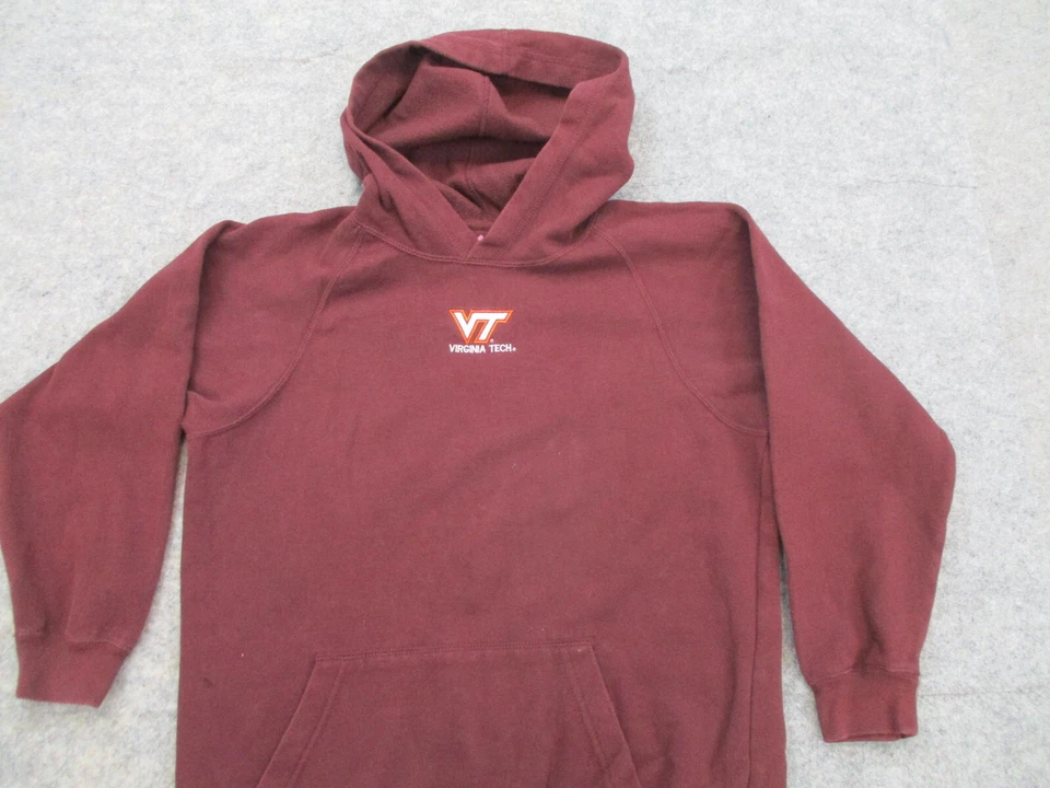 Толстовка с капюшоном молодежная большая футбольная для мальчиков пуловер толстовка Virginia Tech Hokies - Изображение 2 из 4