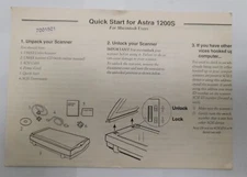 Quick Start for UMAX Astra 1200S for Macintosh Users