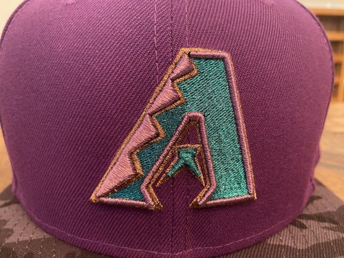MyFitteds ARIZONA DIAMONDBACKS 1998 "EGGPLANT NIGHT CAMO" NEW ERA Fitted 7 3/4 - Picture 2 of 15