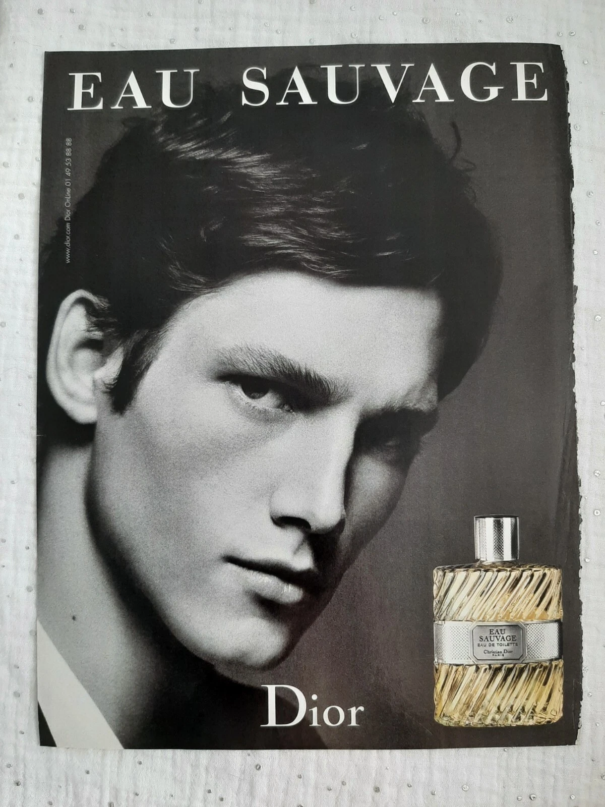 Publicité papier Parfum. Perfume Ad C. Dior Eau Sauvage de 2004