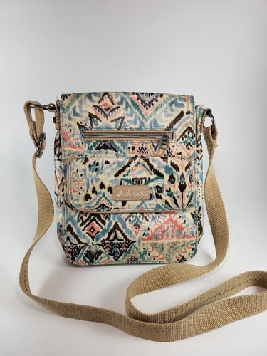 Sakroots Campus Coated Canvas Mini Flap Messenger Crossbody Bag Purse