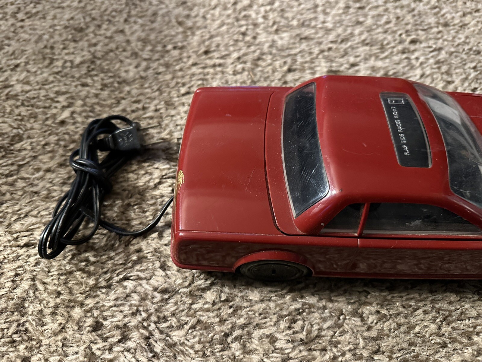 Vintage Kinyo Red Car Shaped AutoWinder VHS Cassette Tape Rewinder VCR