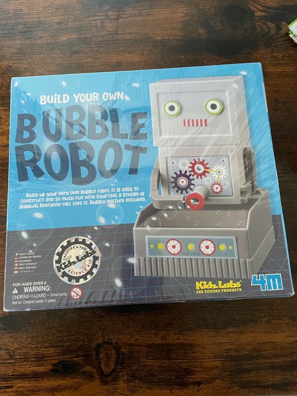 4M Kidz Labs Build Your Own Bubble Robot Kit New Sealed
