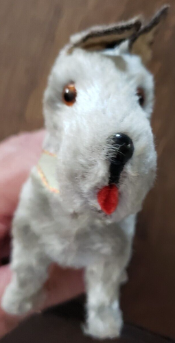 Old Plush Stuffed Animal Grey Terrier Dog Toy Realistic - Picture 2 of 7