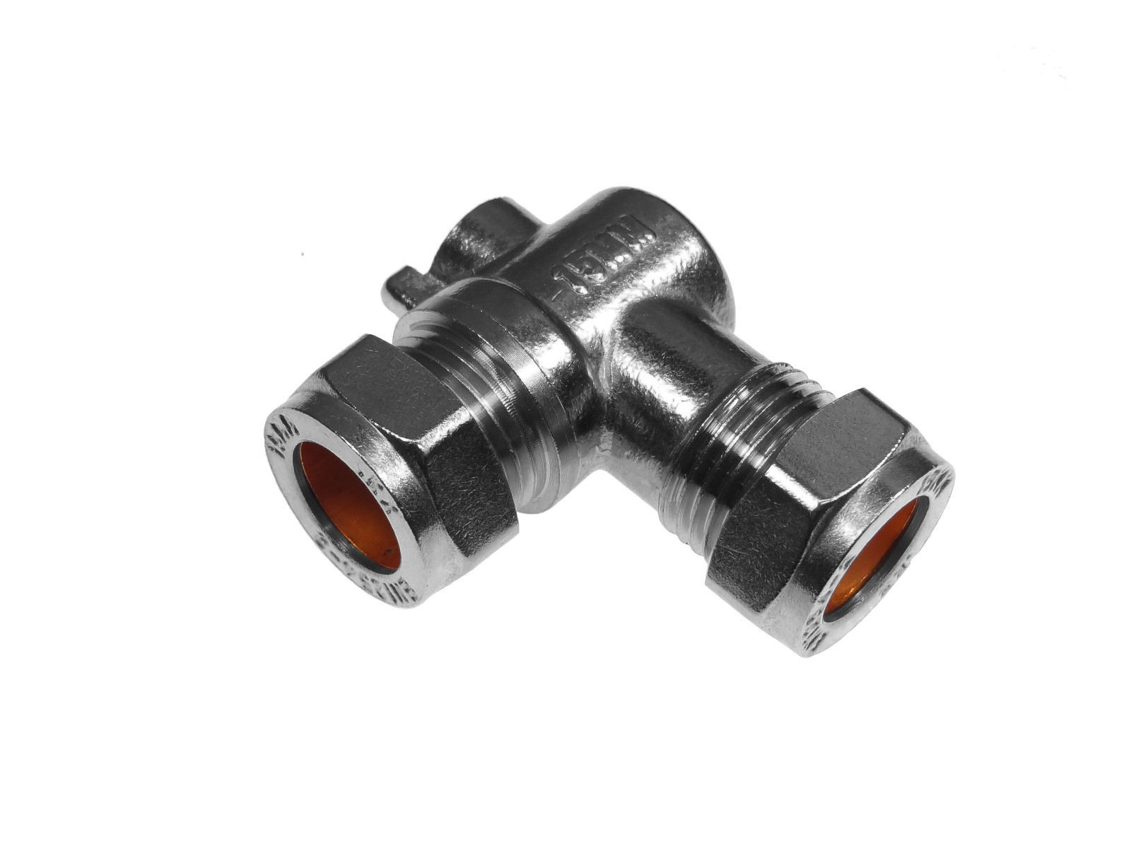 15mm Compression Angled Isolation Valve Elbow Ballofix Type Isolating Valve