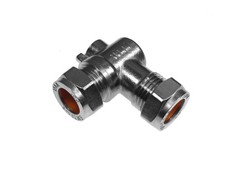 15mm Compression Angled Isolation Valve Elbow Ballofix Type Isolating Valve