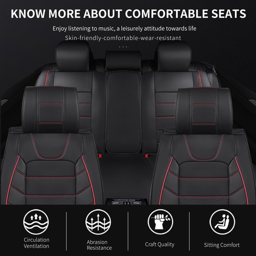 5 Sitze Auto Vorne Hinten Set Kissen Leder Sitzbezüge Für Mazda 3 6 CX-3 -5 CX-7 - Bild 9 von 27