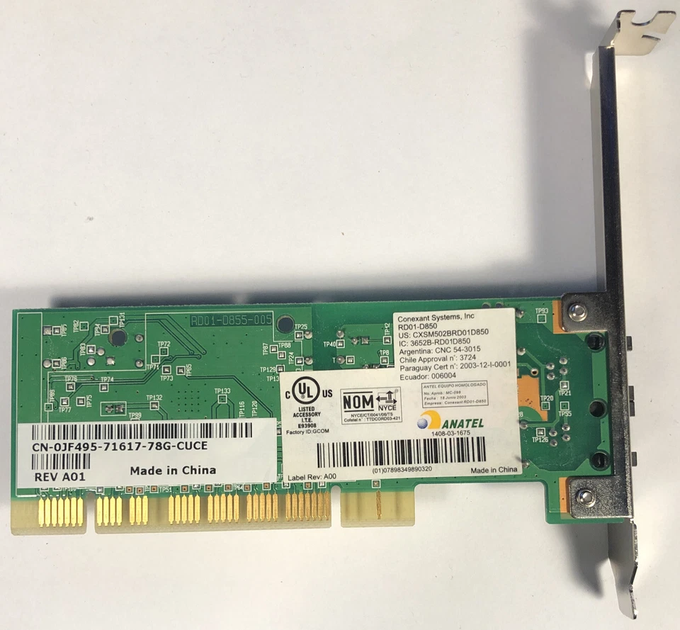 PCI modem card E87711 S - Conexant Systems CN-0C3776 RD01-D850 - Image 2 of 2