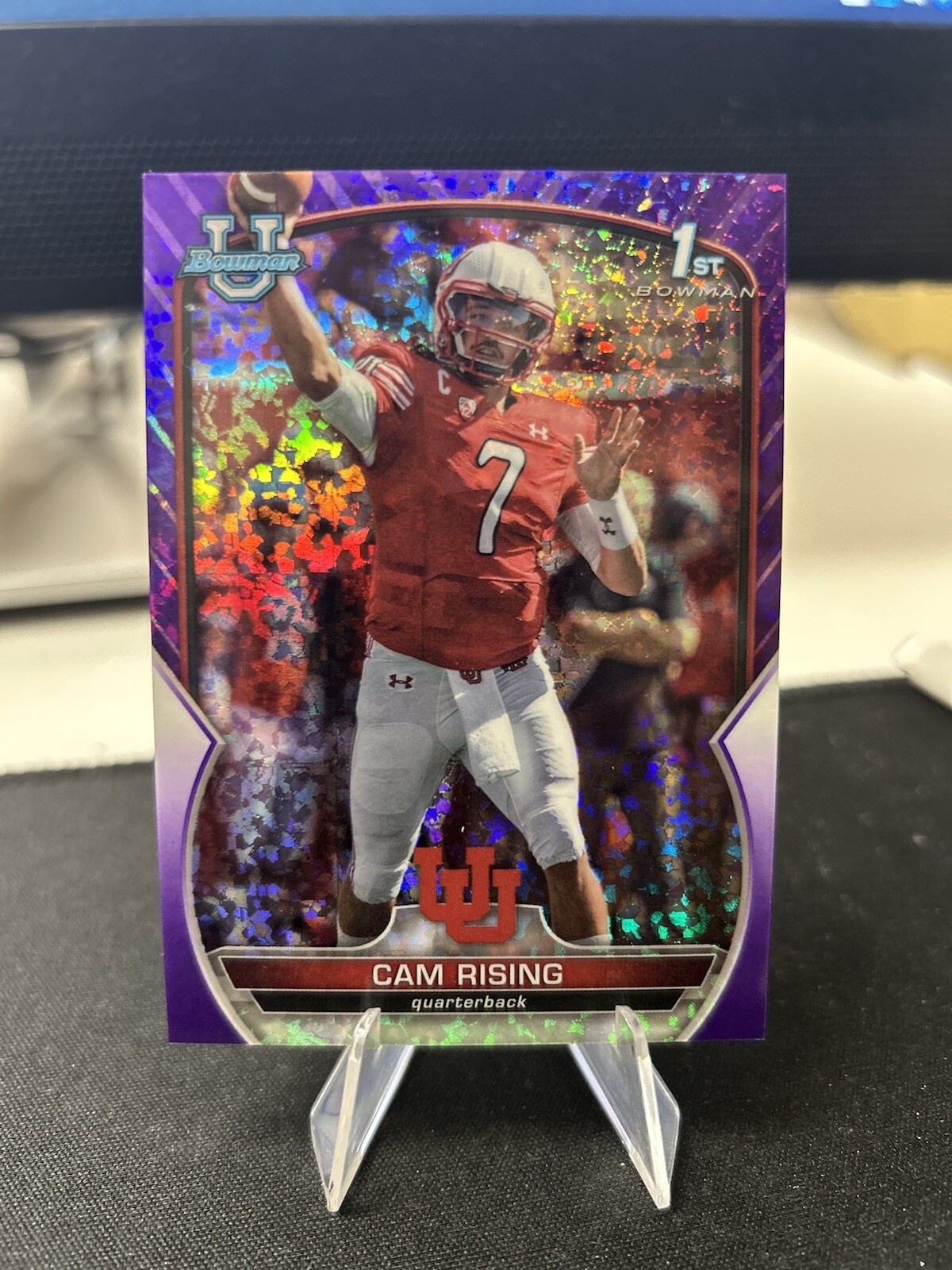Cam Rising 2022 Bowman University Chrome 1st Purple Refractor /399 #76