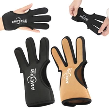 Archery Finger Guard 3-Finger Glove S-XL Neoprene Protective Gear Shooting