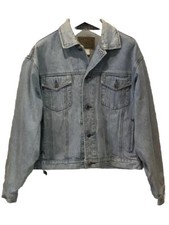 90s Vintage GAP Bomber Jacket Mens XL Denim Jean Pockets Preppy Classic Coastal