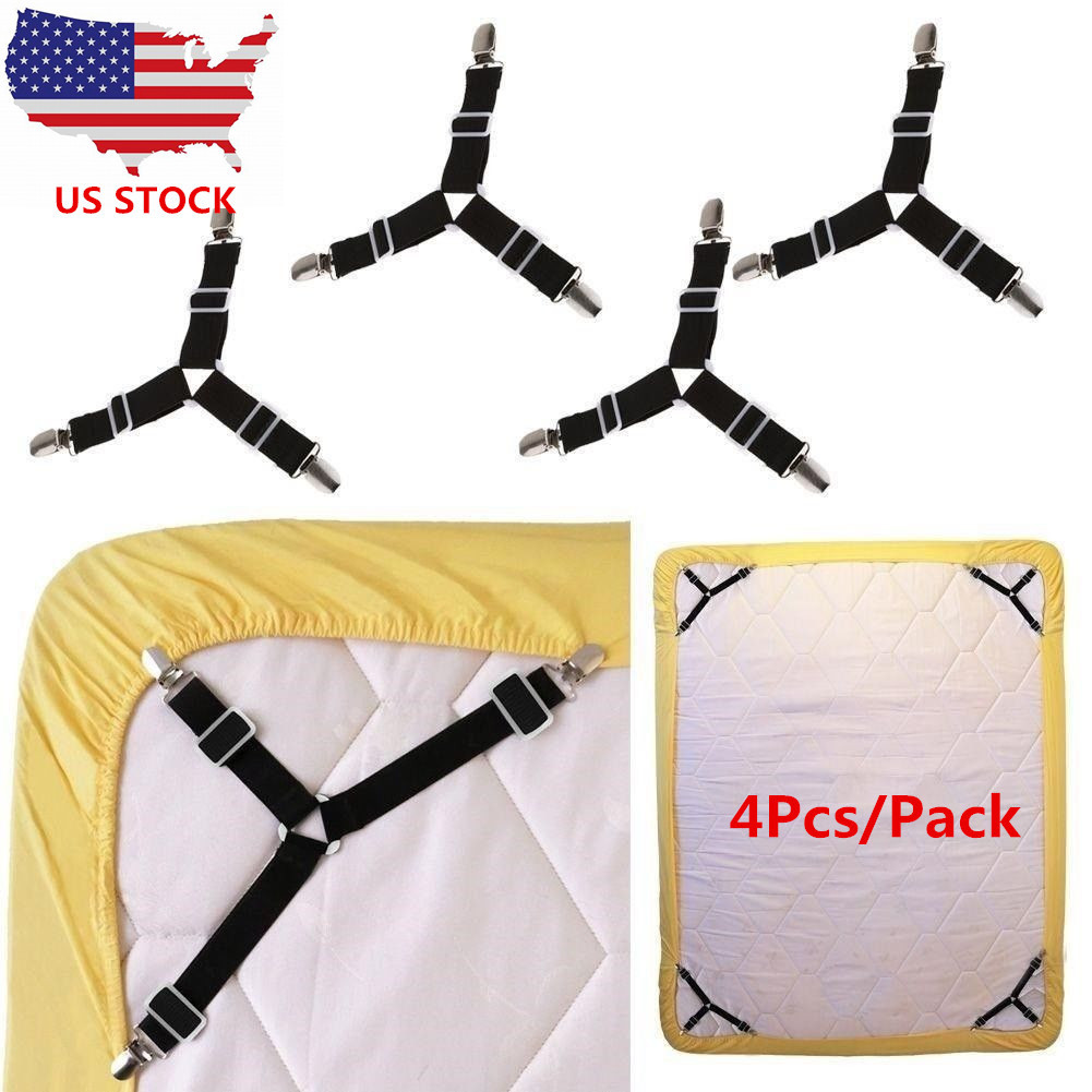 Bed Sheet Clip Triangle Grippers Holder Straps Mattress Pad Cover Keepers Us For Sale Online