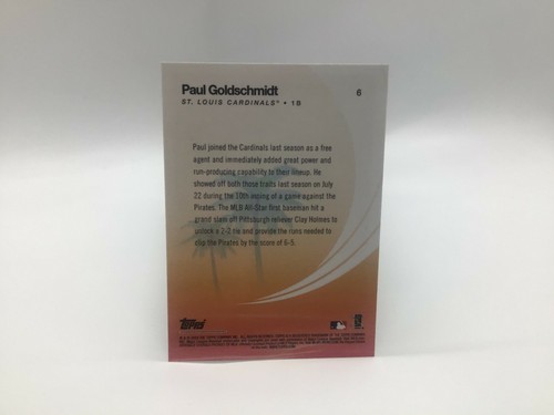 Topps on Demand Summer Blockbuster 2020 - edición impresa 1886 - Paul Goldschmidt #6 - Imagen 2 de 2