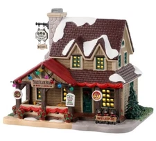 Lemax Three Black Bears Bar & Grill -Holiday Village Train Lighted Building-LED