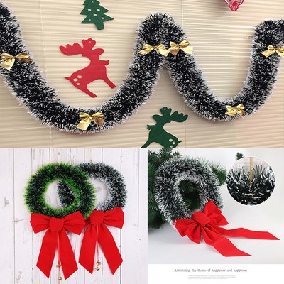 Christmas Garland Pre Lit With Lights Fairy Xmas Fireplace