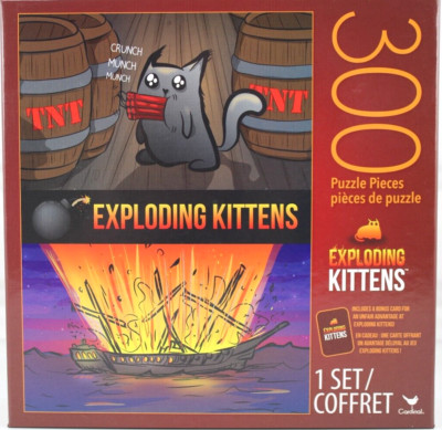 Exploding Kittens Kitt-TNT 300 Piece Puzzle With Bonus Game Card Sealed New 2018