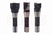 Shars 1-1/4 1-1/2 2" 3Pc 90° R8 Indexable End Mills TPG Insert New #[