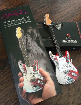 Jimi Hendrix Monterey Stratocaster Licensed Miniature Guitar NEW 000125499