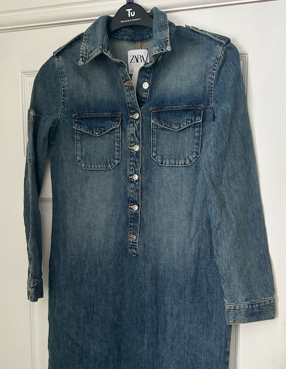 Ladies Dresses Sainsbury Denim Dress BNWT Long Sleeve Denim ZARA