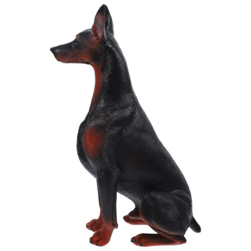 Simulierter Dobermann Ornamente Tierfigur gefälschtes Modell Kind Hund Figuren Spielzeug - Bild 3 von 12