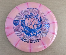 Cloud Stone prototype Spore blue foil Stamp 155g Lux vapor Swirly pink red