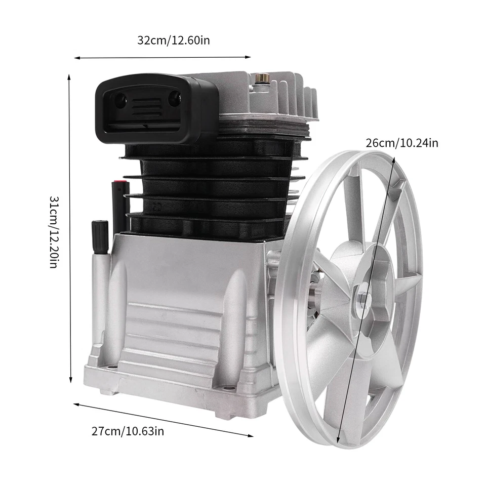 Piston Air Compressor Pump Head With Dual-cylinder For Gas conveying Synthesis Foto 3 de 4