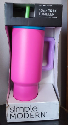 Simple Modern Trek Tumbler W/Handle & Straw, 40oz Pink D8