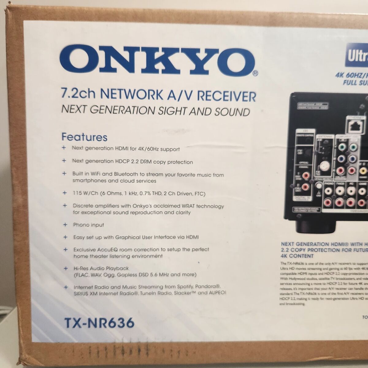 Onkyo TX TX-NR636 7.2 Channel 300 Watt Receiver for sale Onkyo TX TX-NR636 7.2 Channel 300 Watt Receiver for sale