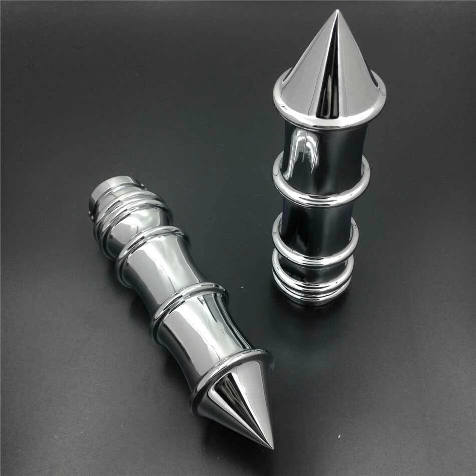 Motorcycle 22mm Chrome Handlebar Grip Spike For Kawasaki Ninja ZX-10 ZX-12 ZX-14 - Image 4 of 4