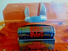 Rough Rider Reserve RRR006 Denim Blue Rhino Toe D2 Tool Steel 2-Blade Knife NIB