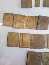 VINTAGE Brass Engraving Letters Priced Per Piece, Message Shop for Availability