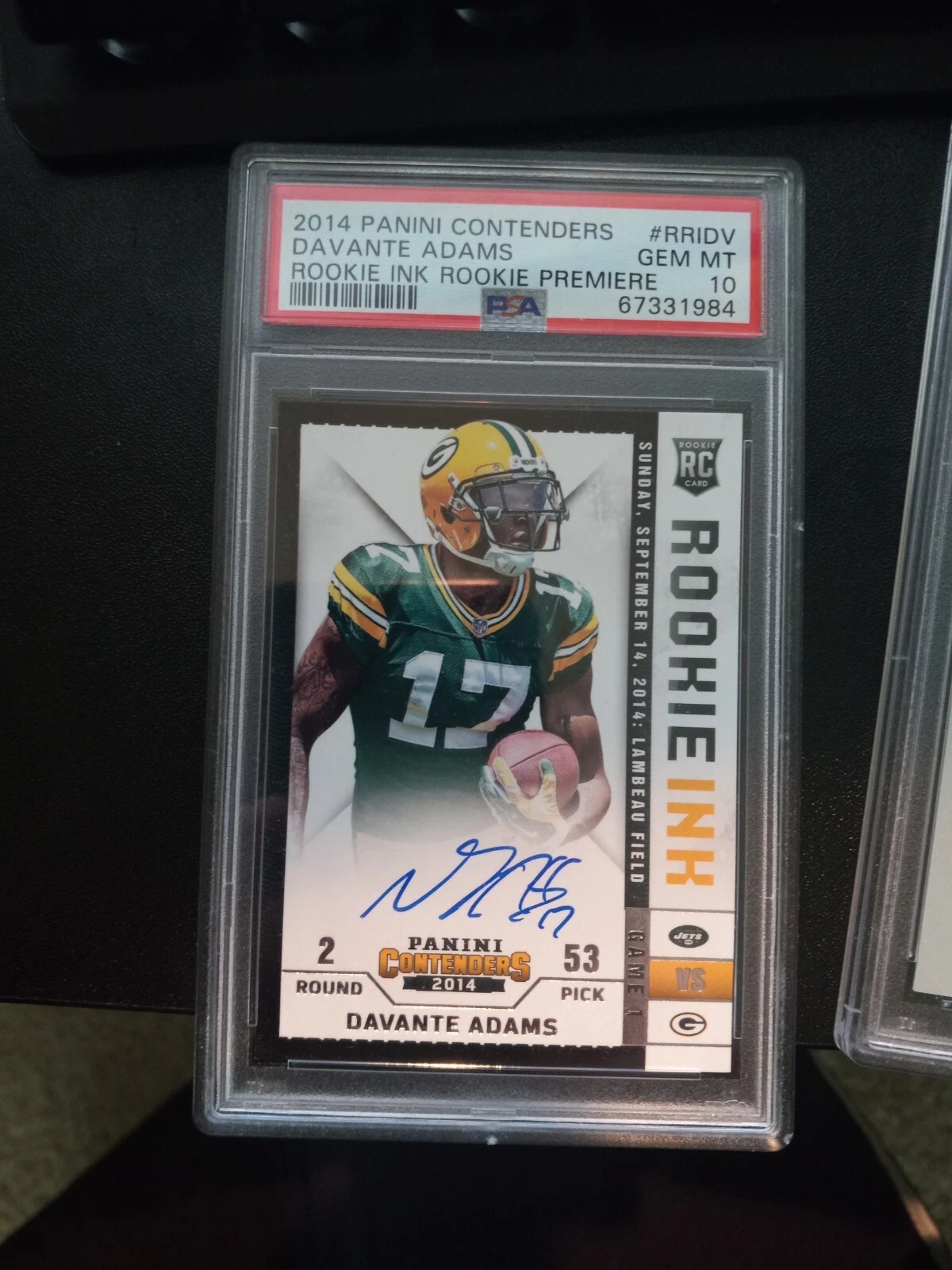 Davante Adams Panini Contenders Rookie Ink Rookie Premiere #RRIDV Base