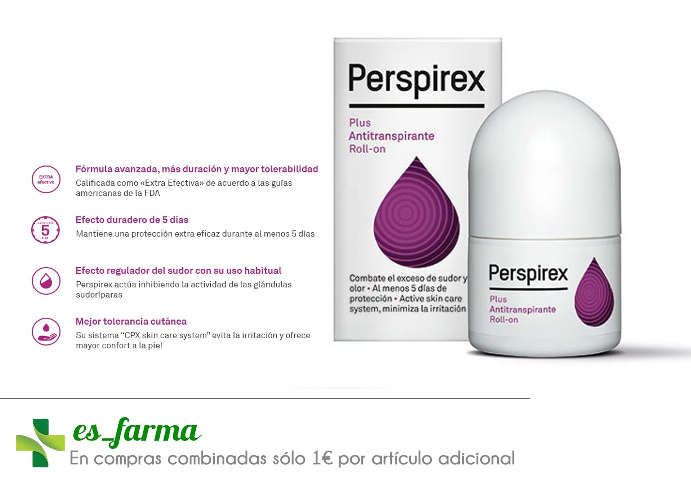 PERSPIREX Antiperspirant RollOn Underarm 25ML Lotion Hands Feet 100ML