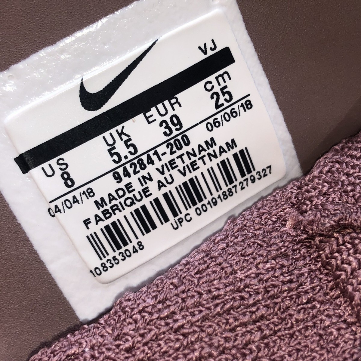 Size 8 - Nike Free RN Motion Flyknit 2018 Smokey Mauve W for Size 8 - Nike Free RN Motion Flyknit 2018 Smokey Mauve W for