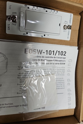 Wattstopper EOKT-101-W Wireless RF Occupancy Sensor Kit with White RF switch - Picture 4 of 5