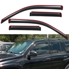 For 02-09 Chevy Trailblazer In-Channel Rain Guard Window Vent Visor Deflector