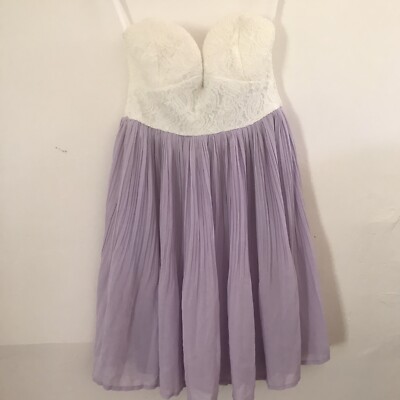 NWT Sabo Skirt White Top Lavender Pleated skirt dress lace corset Top S/m |  eBay