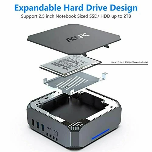6GB DDR3 64GB SSD Mini PC Intel Celeron J3455 Win 10 Pro ACEPC Mini Computer
