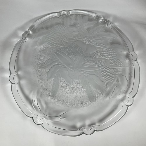 Elements Weihnachten Glas Servierplatte 13" Glockenplatte #01655 Hergestellt in Malaysia - Bild 1 von 5